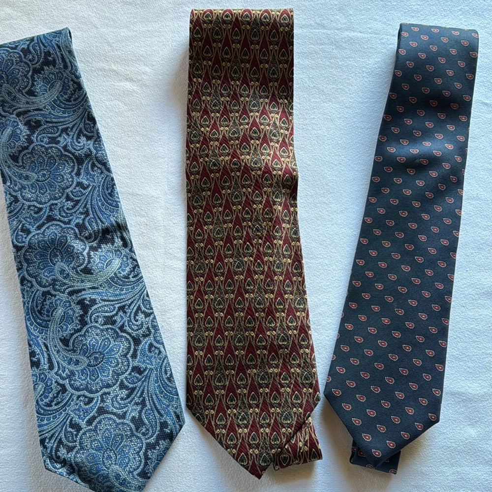 Lot of 3 100% Silk mens ties
